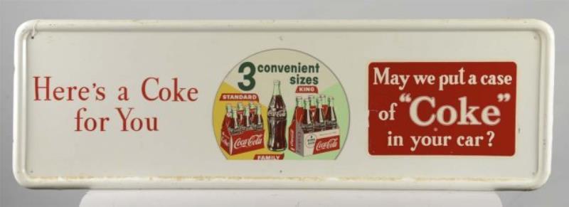 Coca Cola "Here's a Coke for You" Self Framed Sign