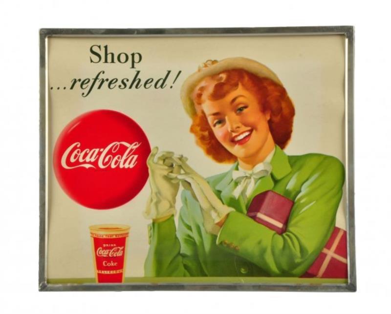 1949 Small Coca - Cola Cardboard Sign Value & Price Guide