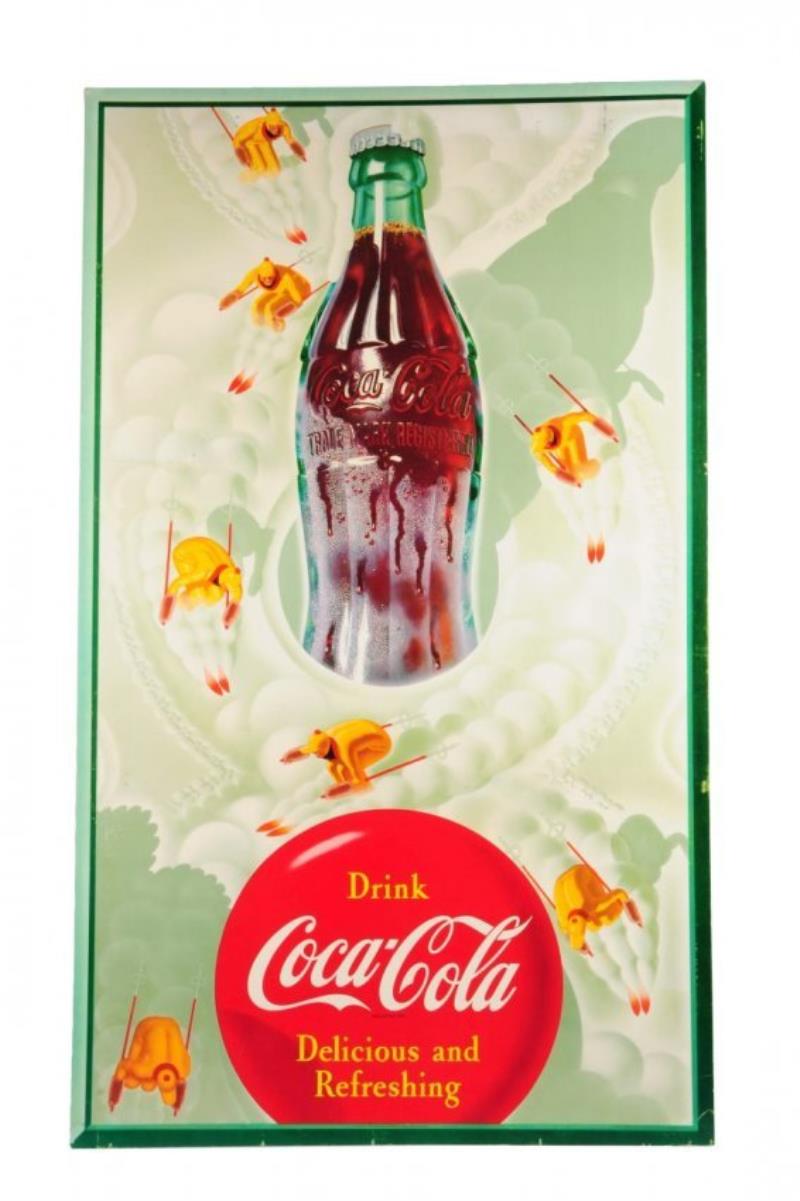 1954 Large Vertical Coca - Cola Poster.