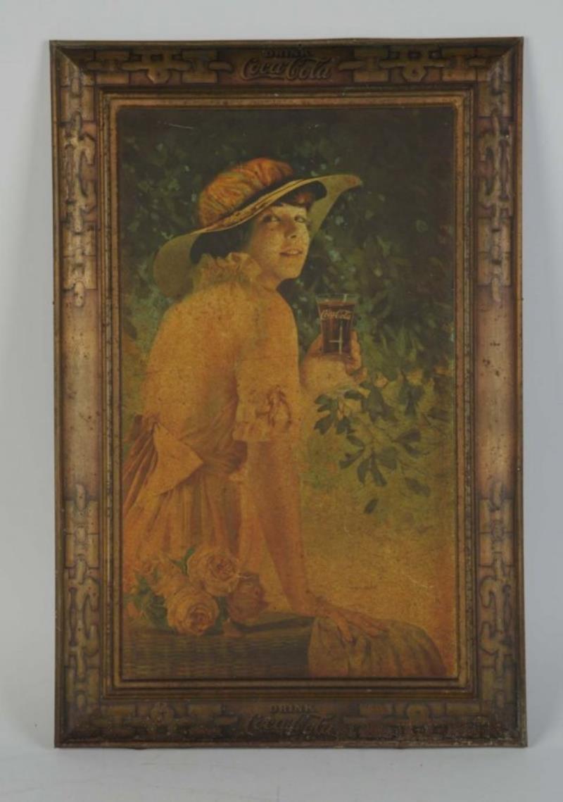 1916 Coca-Cola Self-Framed Tin Sign.
