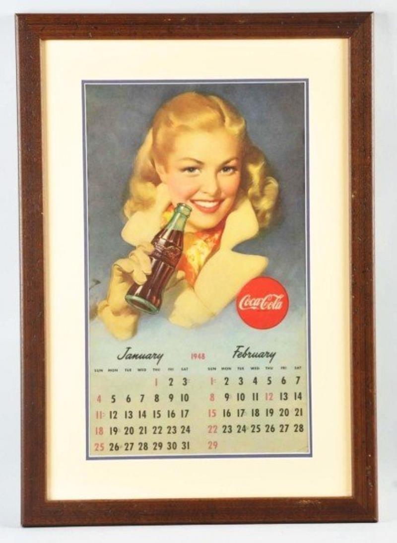 1948 Coca Cola Calendar In Frame Value & Price Guide