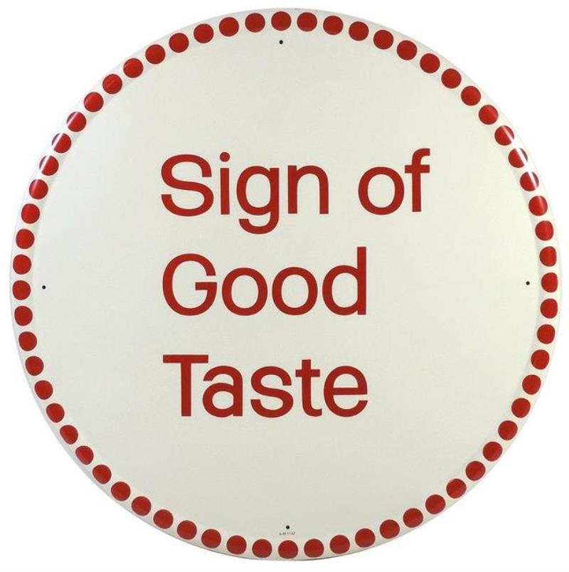 Coca-Cola Sign, Sign of Good Taste, round embossed