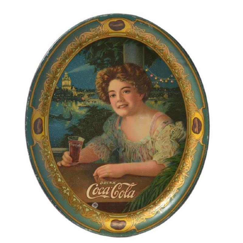 1909 Small Oval Coca Cola Tray