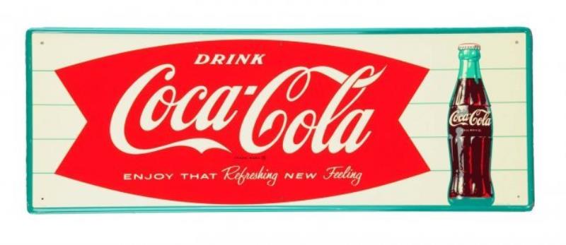 1960's Coca - Cola Tin Sign.