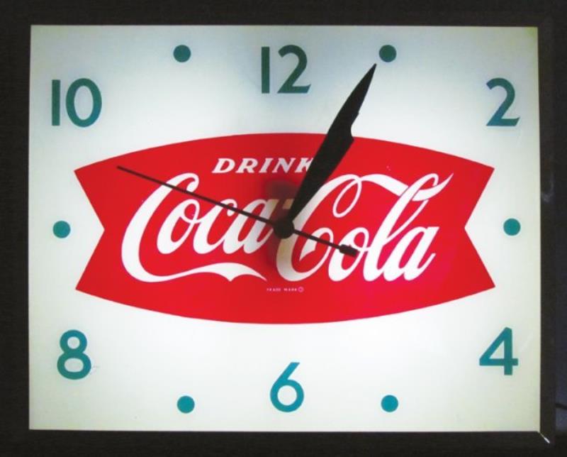 Coca Cola Fishtail Light Up Clock