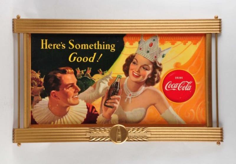 1951 Coca Cola Cardboard Advertising Sign
