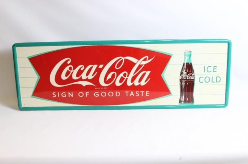 Ice Cold Coca Cola Fishtail Sign