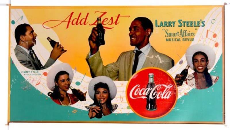 1953 COCA-COLA CARDBOARD SMALL HORIZONTAL POSTER