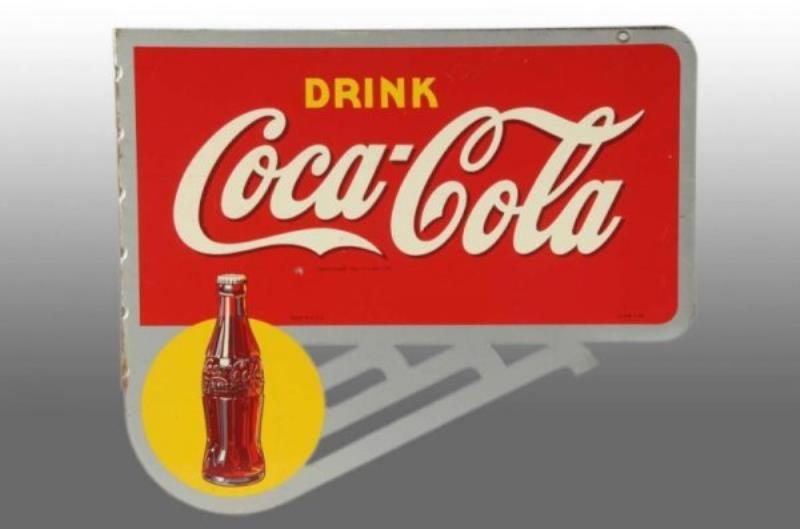 Heavy Tin Coca-Cola Flange Sign.