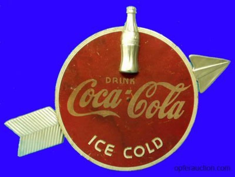 COCA-COLA ARROW SIGN - 1939
