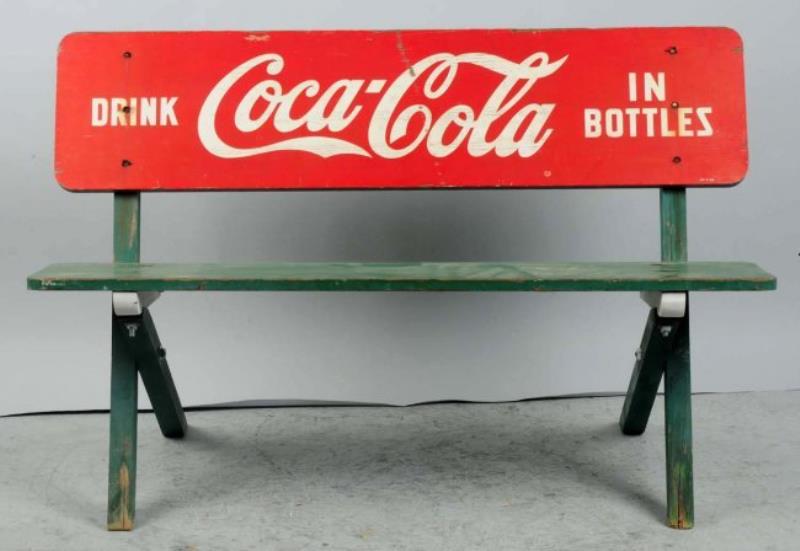 1940 Wooden Coca-Cola Bench.