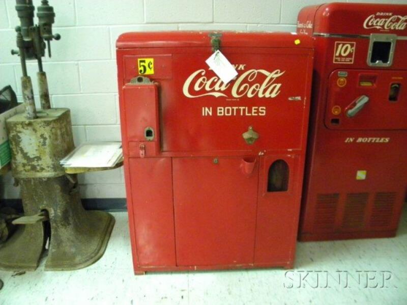 Coca-Cola 5-Cent Bottle Vending Machine, Vendorlat