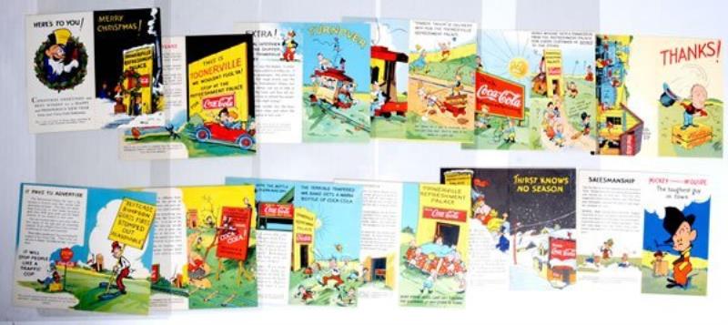 1930 to 1931 COCA-COLA TOONERVILLE TROLLEY CARDS