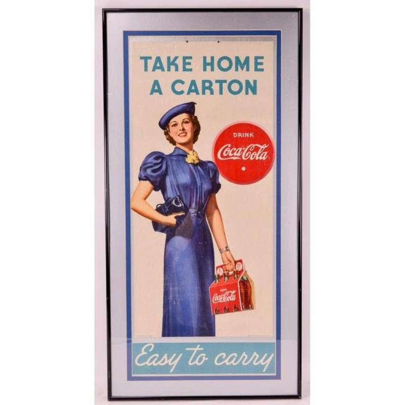 RARE 1937 Coca-Cola Take Home a Carton Ad