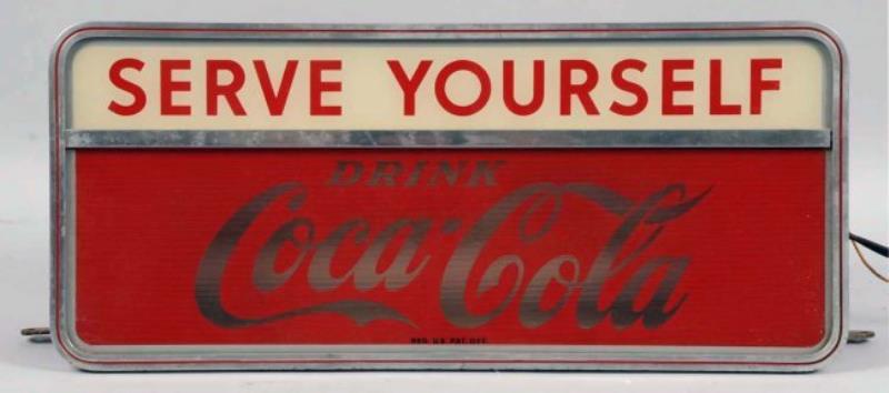 1950s Coca-Cola Countertop Lighted Sign.