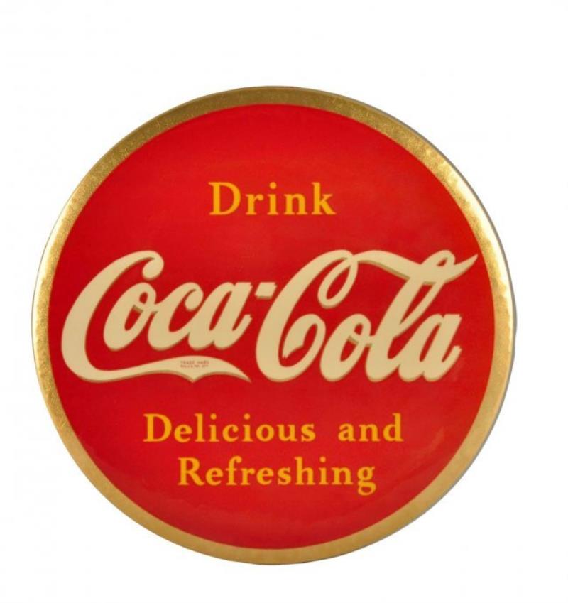 1938 Coca - Cola Celluloid Sign