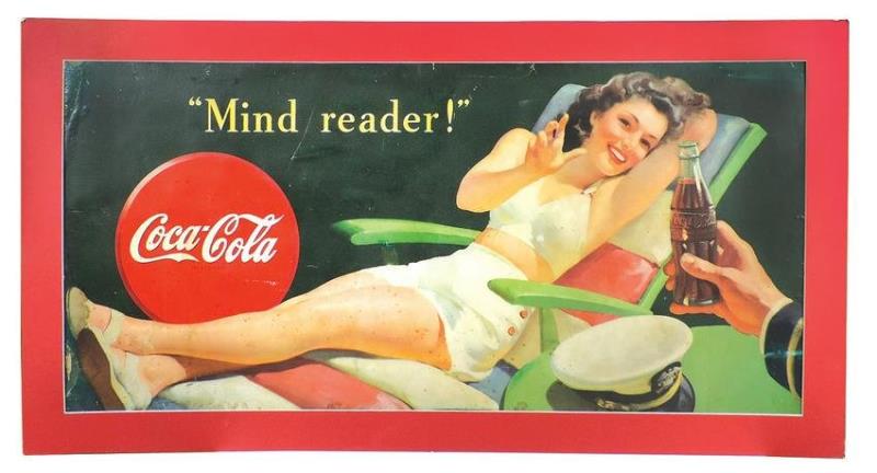 Coca-Cola Sign, "Mind Reader", WWII era Naval-Inspired