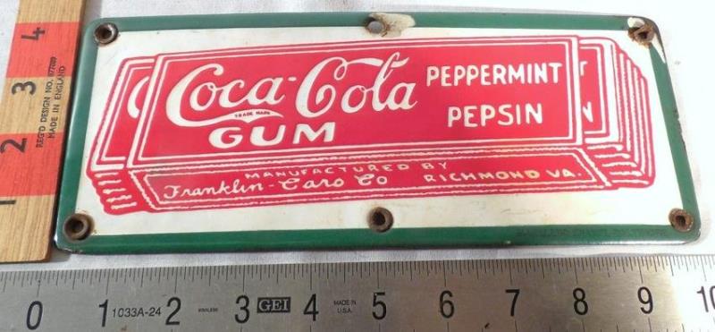 Coca Cola Gum Enamel Sign Contemporary