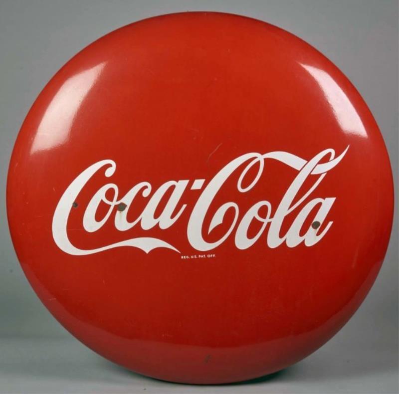 Drink Coca Cola Round Disc Icon Tin Sign Value & Price Guide