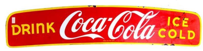 1940S COCA-COLA PORCELAIN TRUCK CAB SIGN