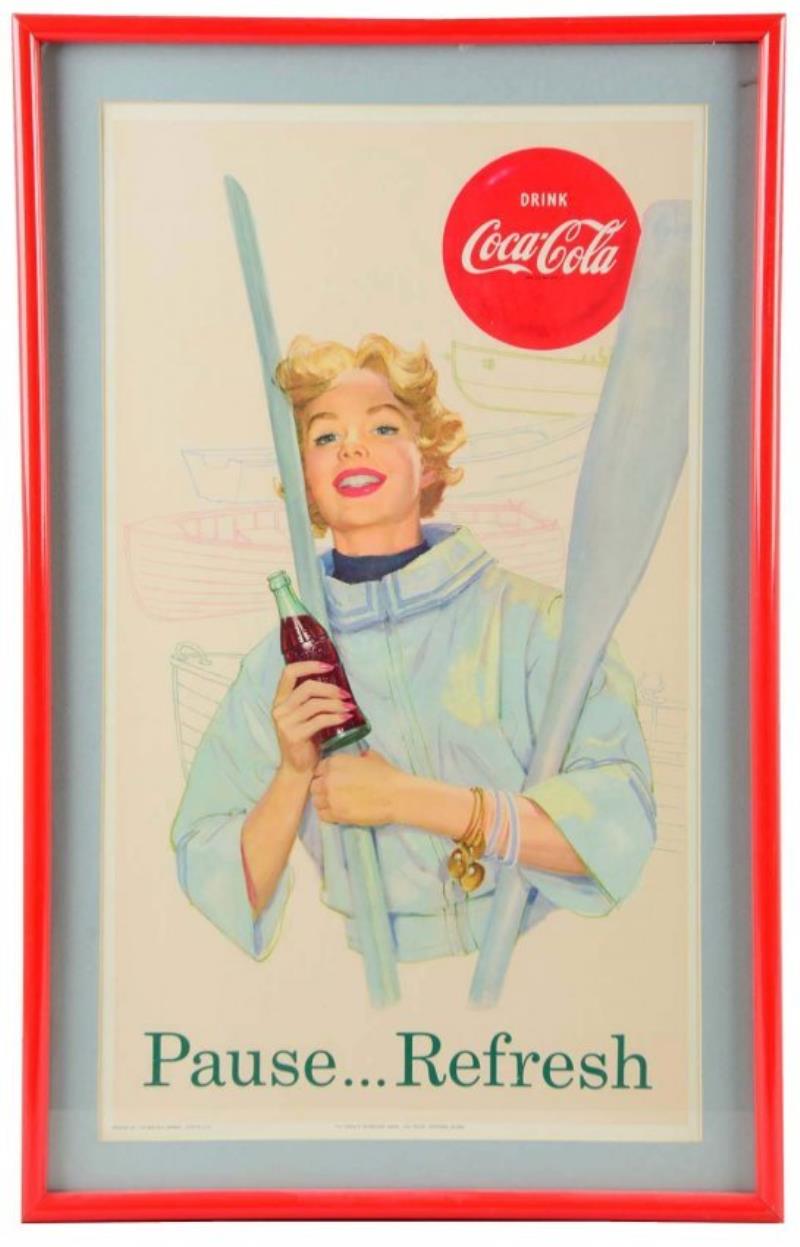 1957 Coca-Cola Boating Advertising Sign
