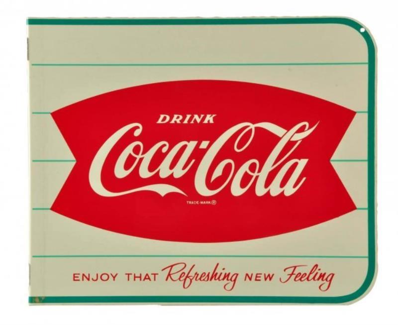 1963 Coca - Cola Tin Flange Sign.