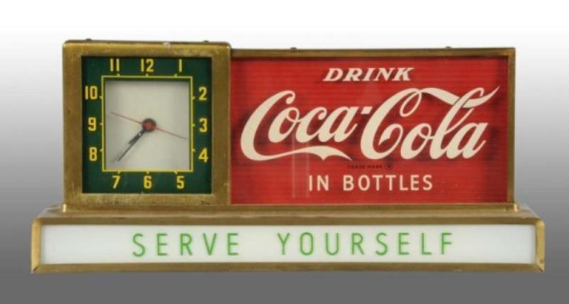 Coca-Cola Countertop Light-Up Sign & Clock.