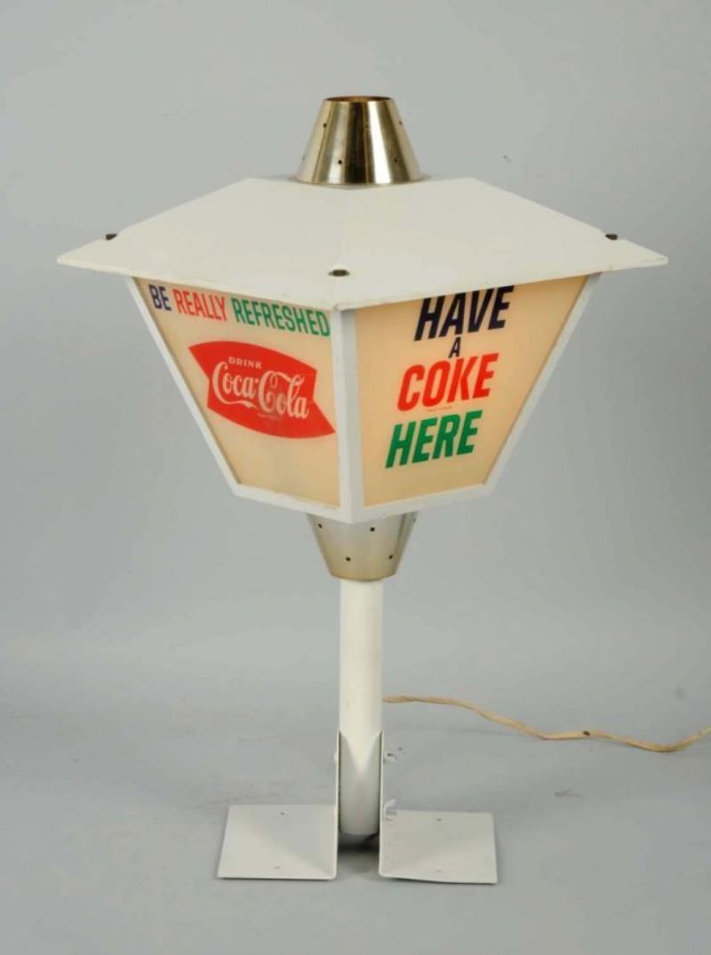 1960s Coca-Cola Tabletop Revolving Lantern Light