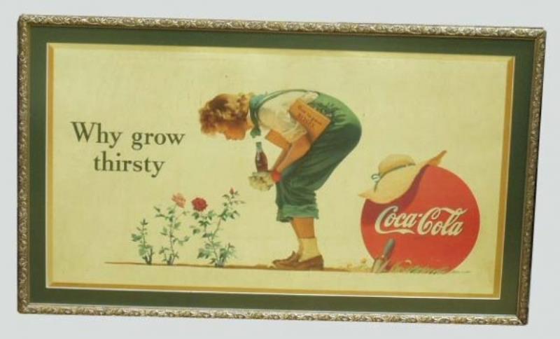 COCA-COLA CARDBOARD ADVERTISING POSTER