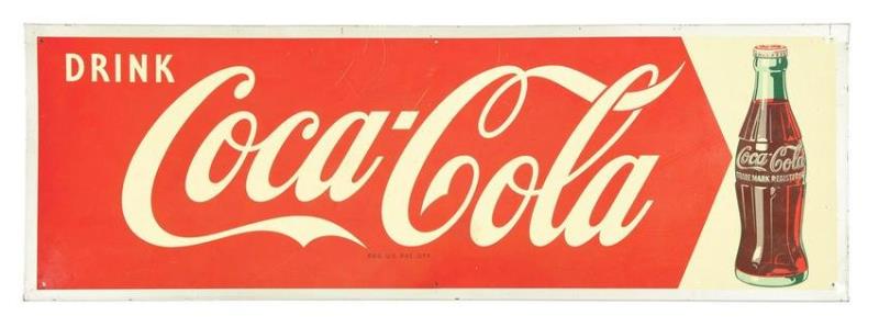 SINGLE-SIDED COCA-COLA TIN SIGN.