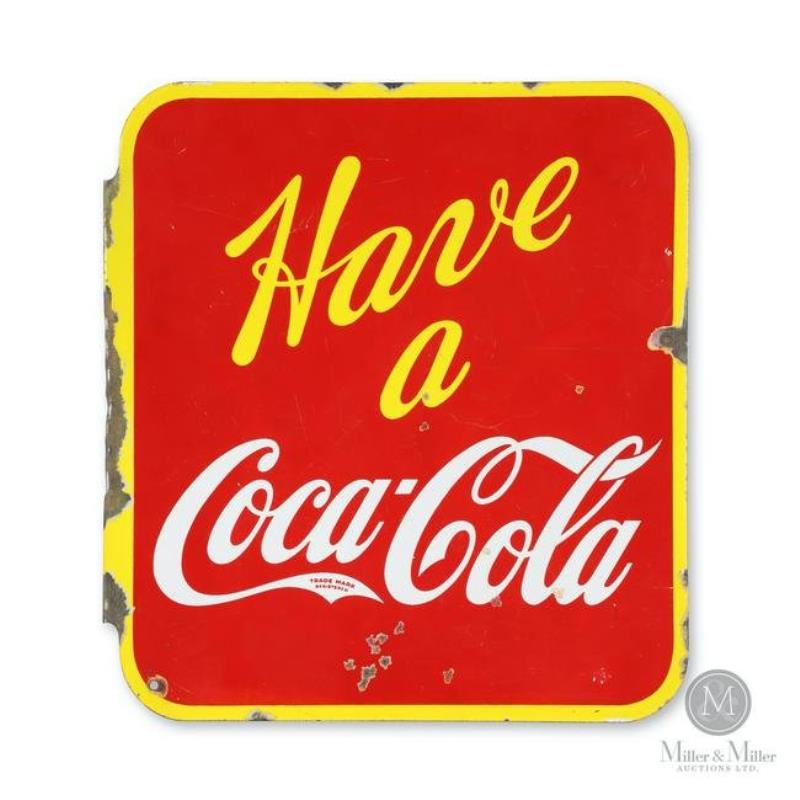 Coca-Cola Porcelain Flange Sign