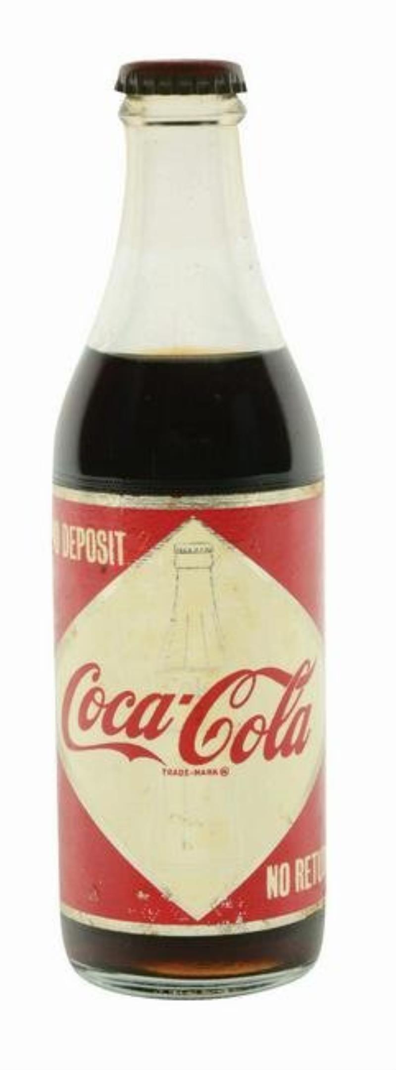 1960S COCA-COLA DIAMOND LABEL BOTTLE.