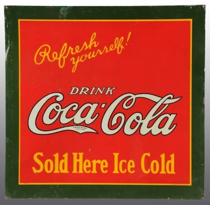 Tin Coca-Cola Sold Here Sign