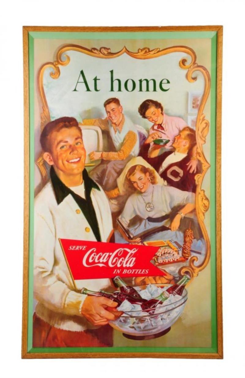 1953 Large Coca - Cola Cardboard Poster