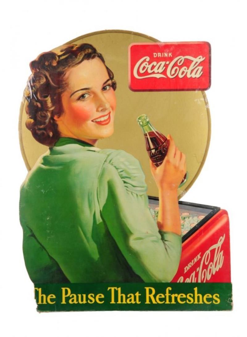 Late 1930's Coca - Cola Large Cardboard Cutout