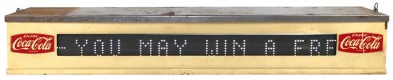 Coca-Cola light-up message sign, from a Coney Isla