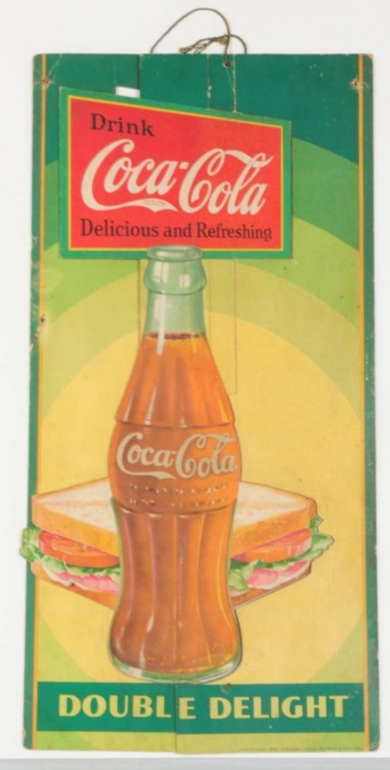Scarce 1932 Coca-Cola Cardboard Dimensional Cut.