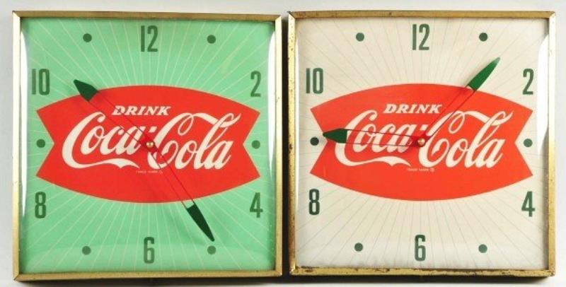 1960s Coca-Cola Electric Clocks.