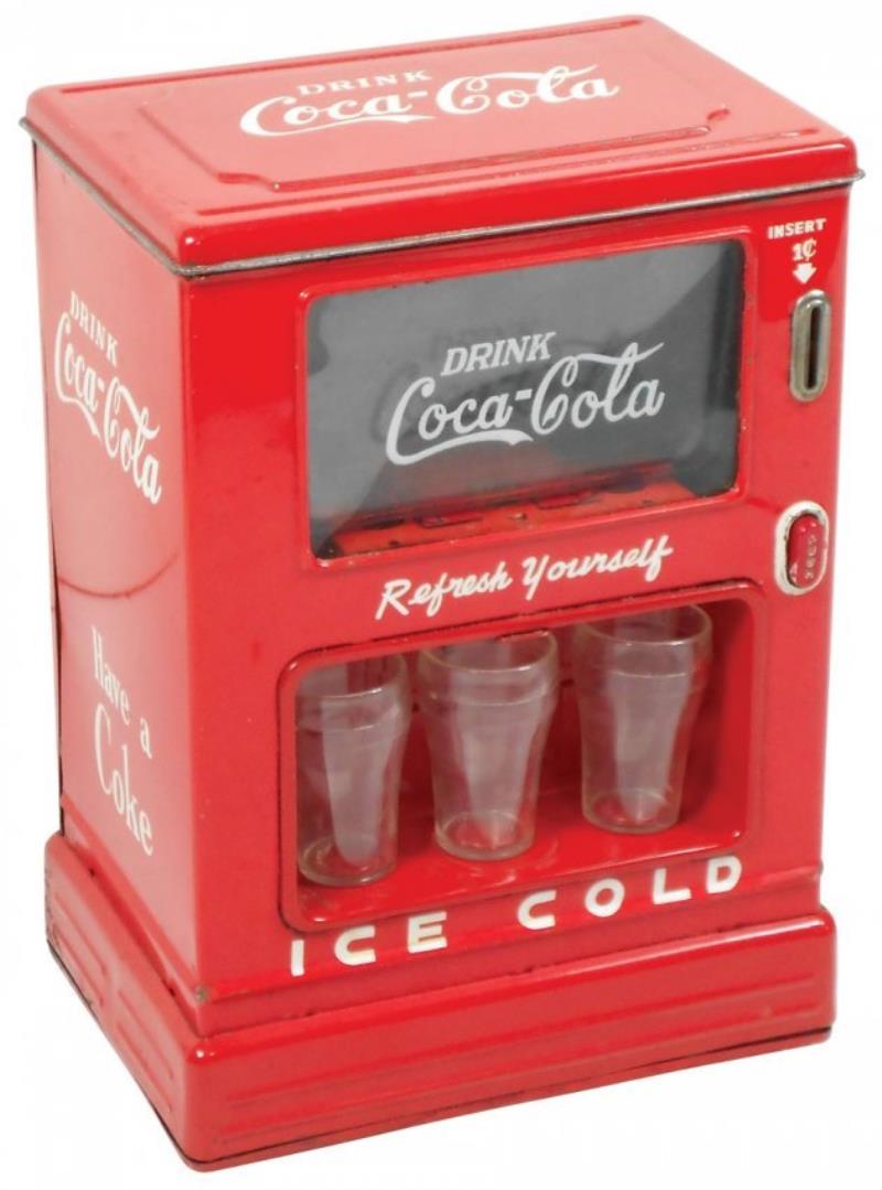 Coca-Cola toy dispenser, Linemar Marx battery-operated