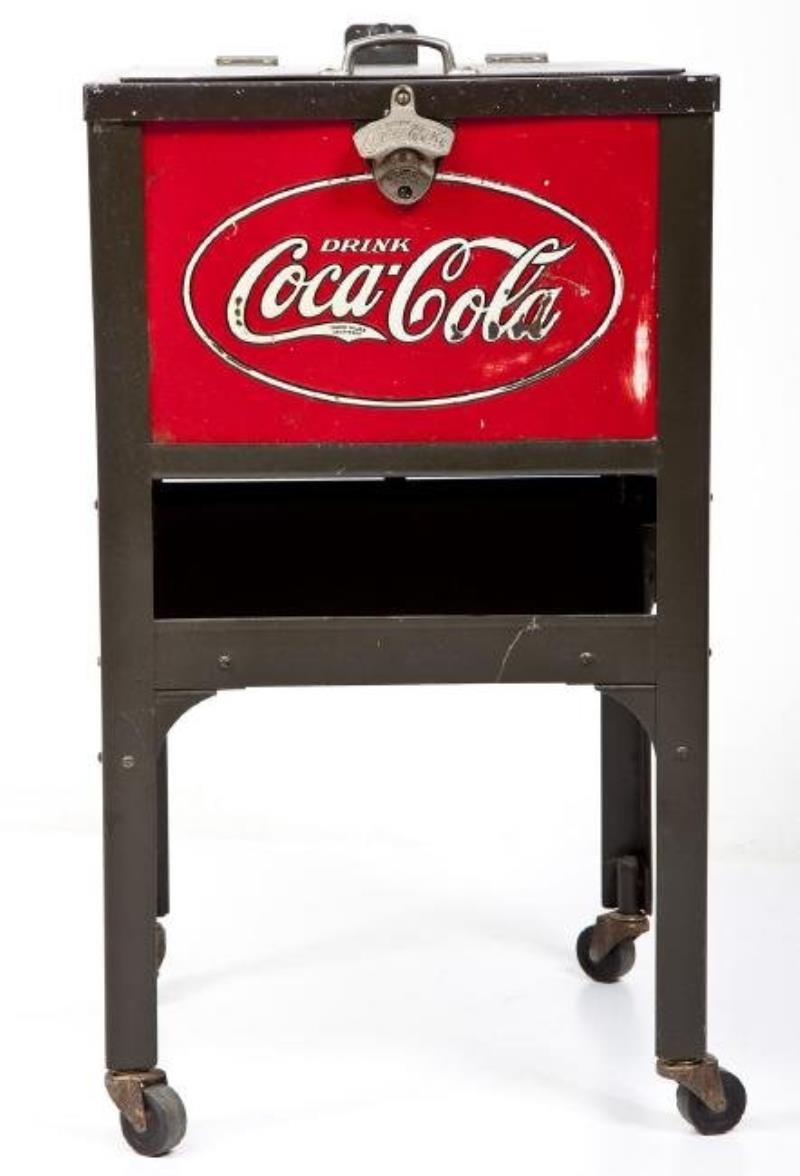 Small Coca-Cola Cooler On Wheels Value & Price Guide