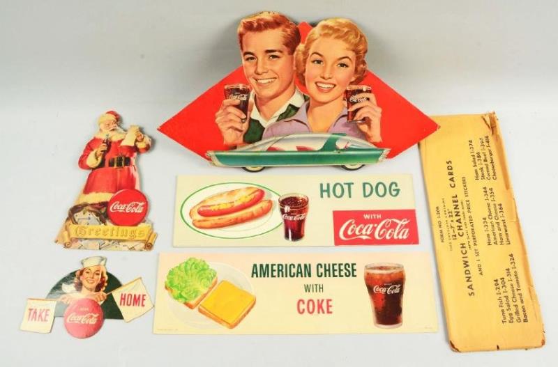 Large Lot of Coca-Cola Advertising Signs.