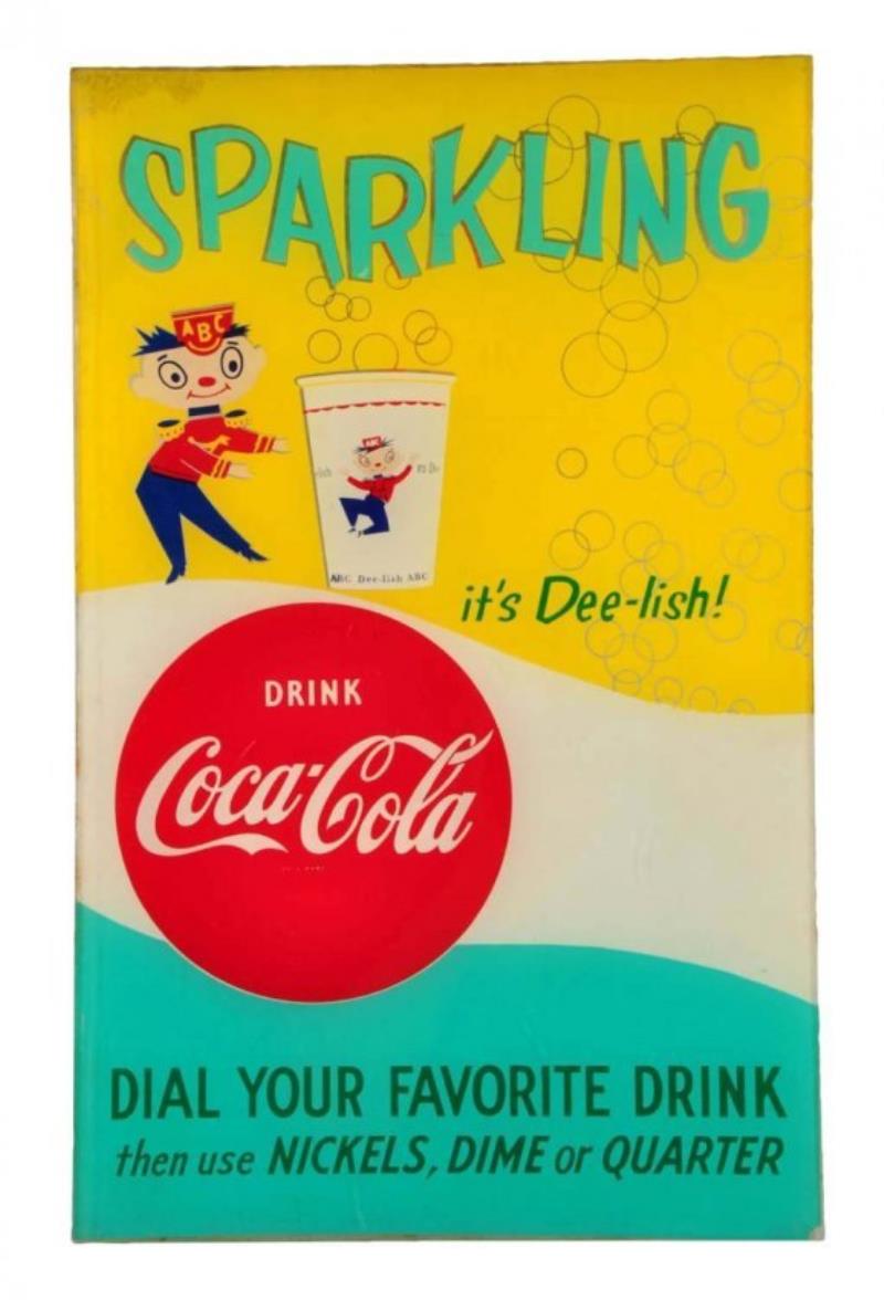 1950's - 60's Coca - Cola Cup Sign
