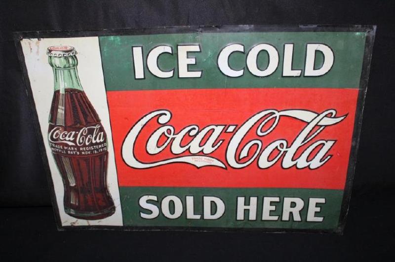 Ice Cold - Coca Cola Sold Here Tin Sign Value & Price Guide