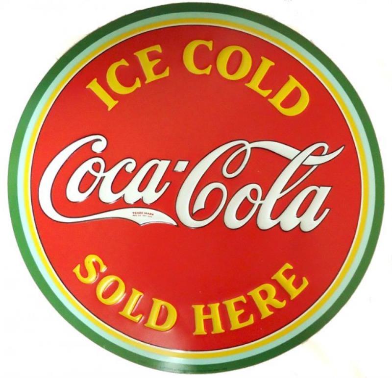 COCA-COLA TIN SIGN 1934