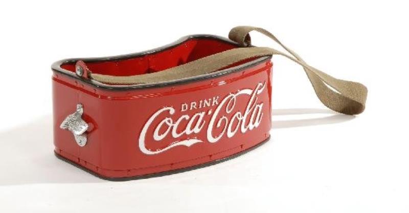 Coca Cola ball park cooler with opener