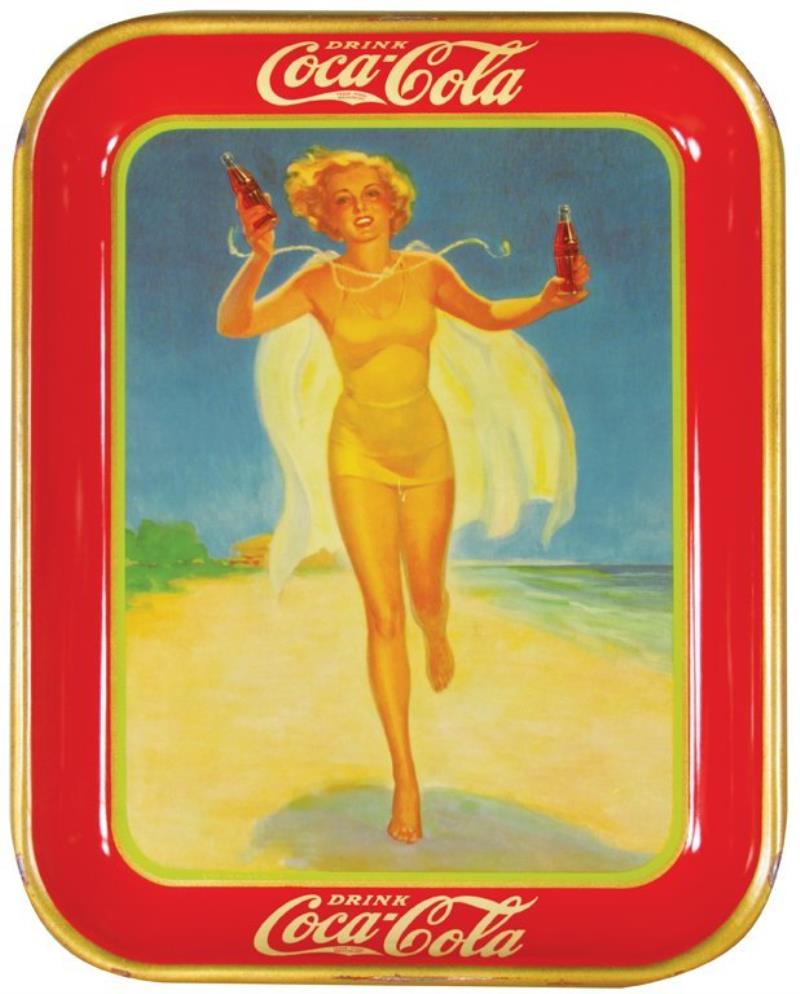 1937 Coca Cola Tin Serving Tray