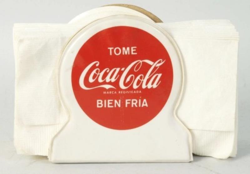 1950s Mexican Vinyl Coca-Cola Napkin Holder