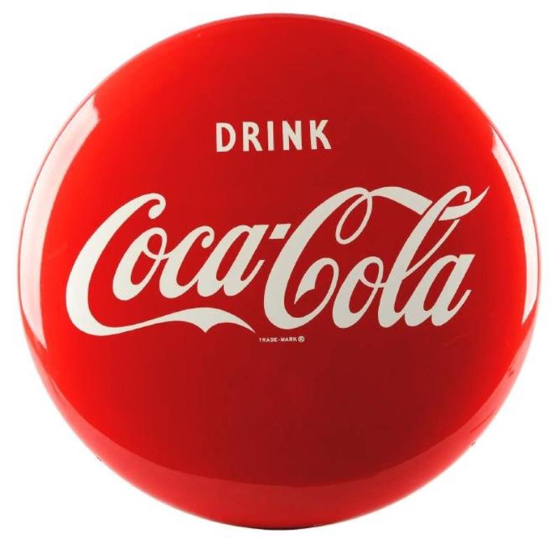 Tin Coca-Cola Advertising Button.