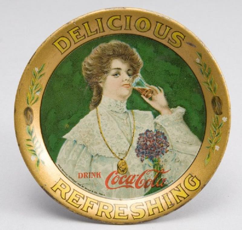 Coca-Cola 1906 change tray, "Juanita,"