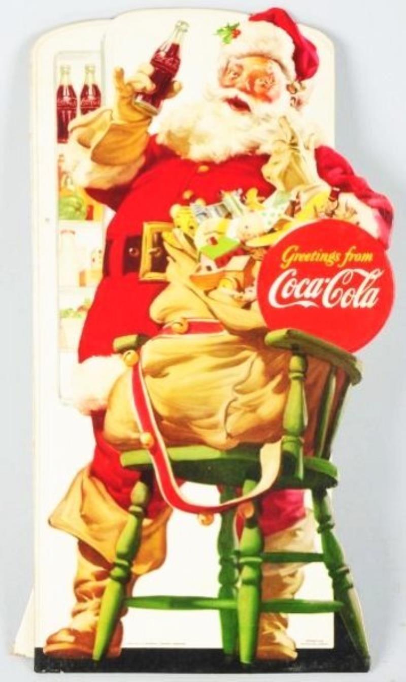 1948 Small Coca-Cola Santa Cutout.